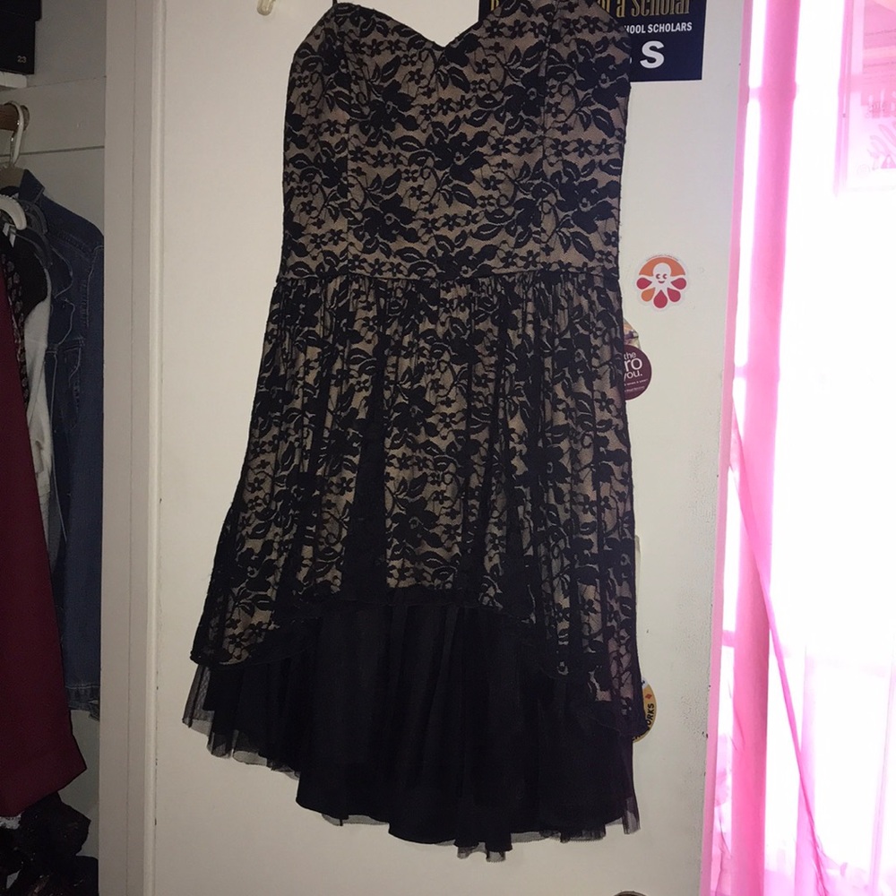 ❣️Black Lace strapless Dress